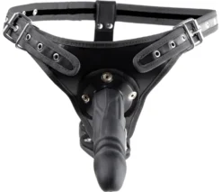 Harnais pour gode-ceinture à double pénétration - Noir
