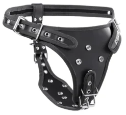 Harnais pour gode-ceinture à double pénétration - Noir