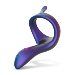 Hueman - Cockring vibrant avec bras de stimulation 