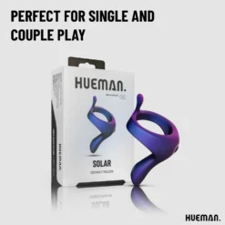 Hueman - Cockring vibrant avec bras de stimulation 