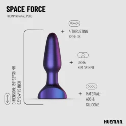 Hueman - Space Force Plug Anal Vibrant et à Poussée
