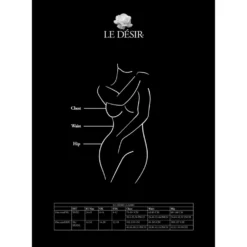 Le Desir - Bodystocking Résille Large avec Jarretelles - Taille Queen - Noi