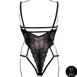 Le Désir – Body en Dentelle à Bonnets Ouverts avec Armatures – Noir