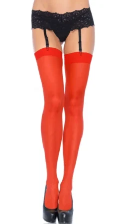 Leg Avenue - Bas Transparents - Rouge
