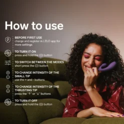 LELO - INA Thrust Masseur Double Action - Purple Twilight