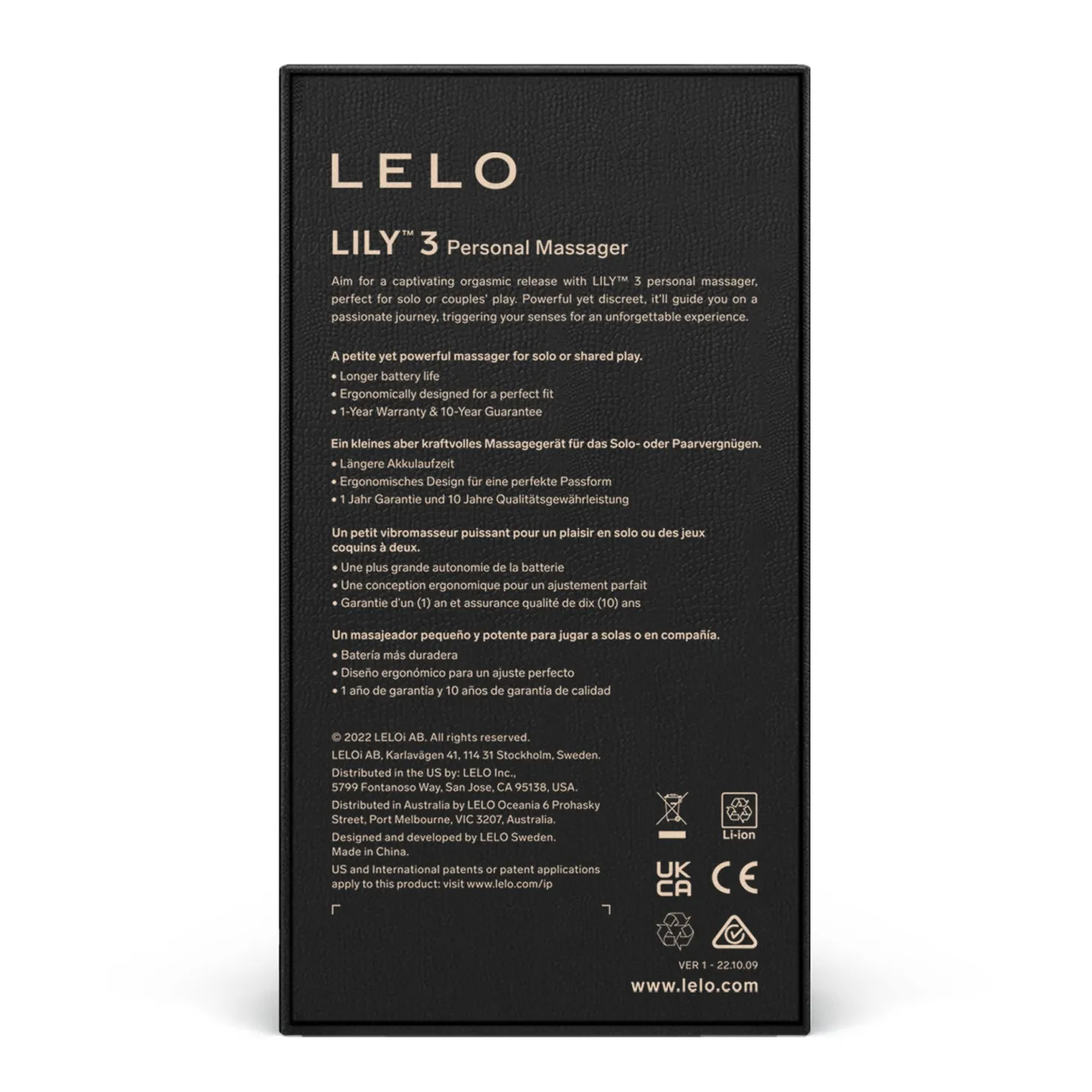 LELO - Lily 3 Masseur Personnel - Lavande Douce