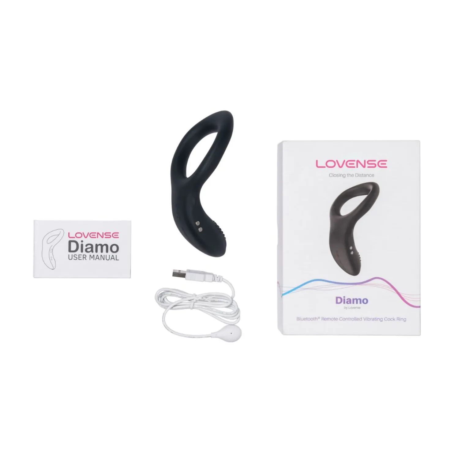 Lovense - Diamo Anneau pénien vibrant contrôlé via application