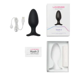Lovense - Hush 2 Plug Anal Vibrant Avec Application - Noir