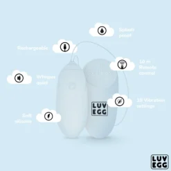 LUV EGG - Œuf Vibrant avec télécommande - Bleu