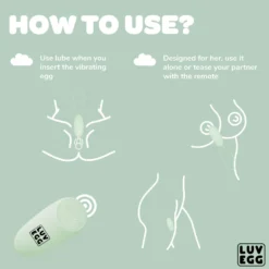 LUV EGG - Œuf Vibrant avec télécommande - Vert