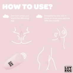 LUV EGG - Œuf Vibrant avec télécommande - Rose