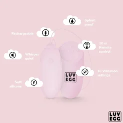 LUV EGG - Œuf Vibrant avec télécommande - Rose