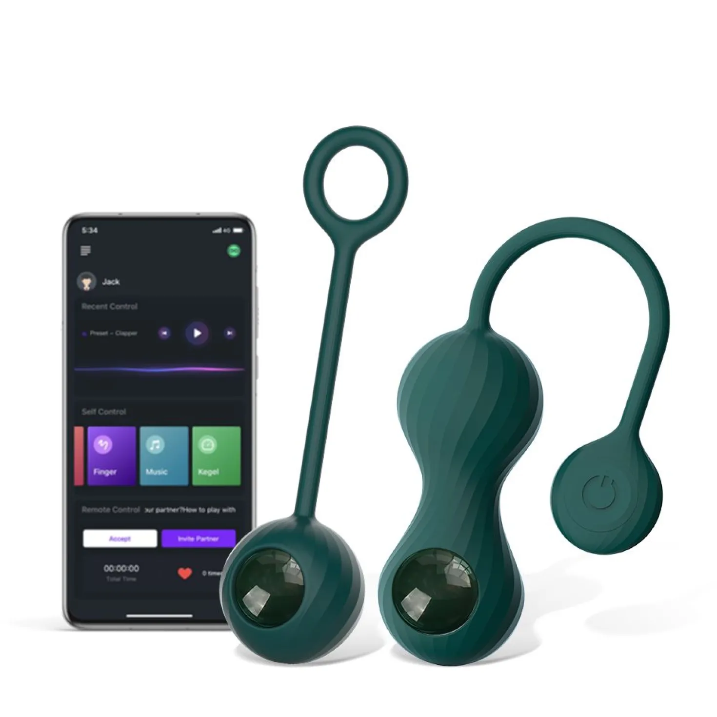 Magic Motion - Vibromasseur intelligent double pour exercices de Kegel avec