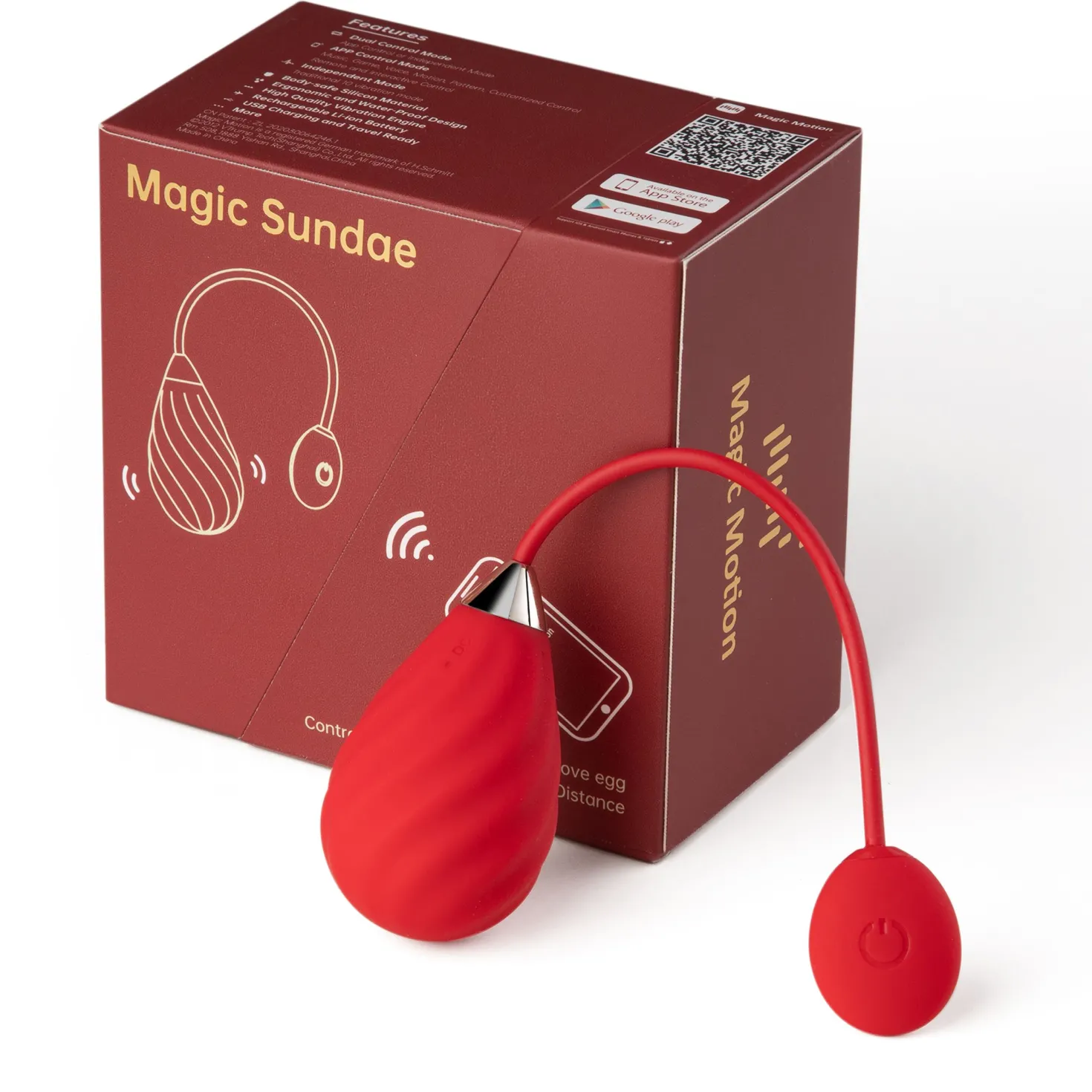 Magic Sundae - Œuf vibrant connecté - Rouge