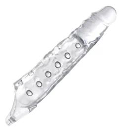 Manchon extenseur pour pénis avec nœuds - Transparent