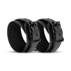 Menottes de Cheville en Similicuir - Noir