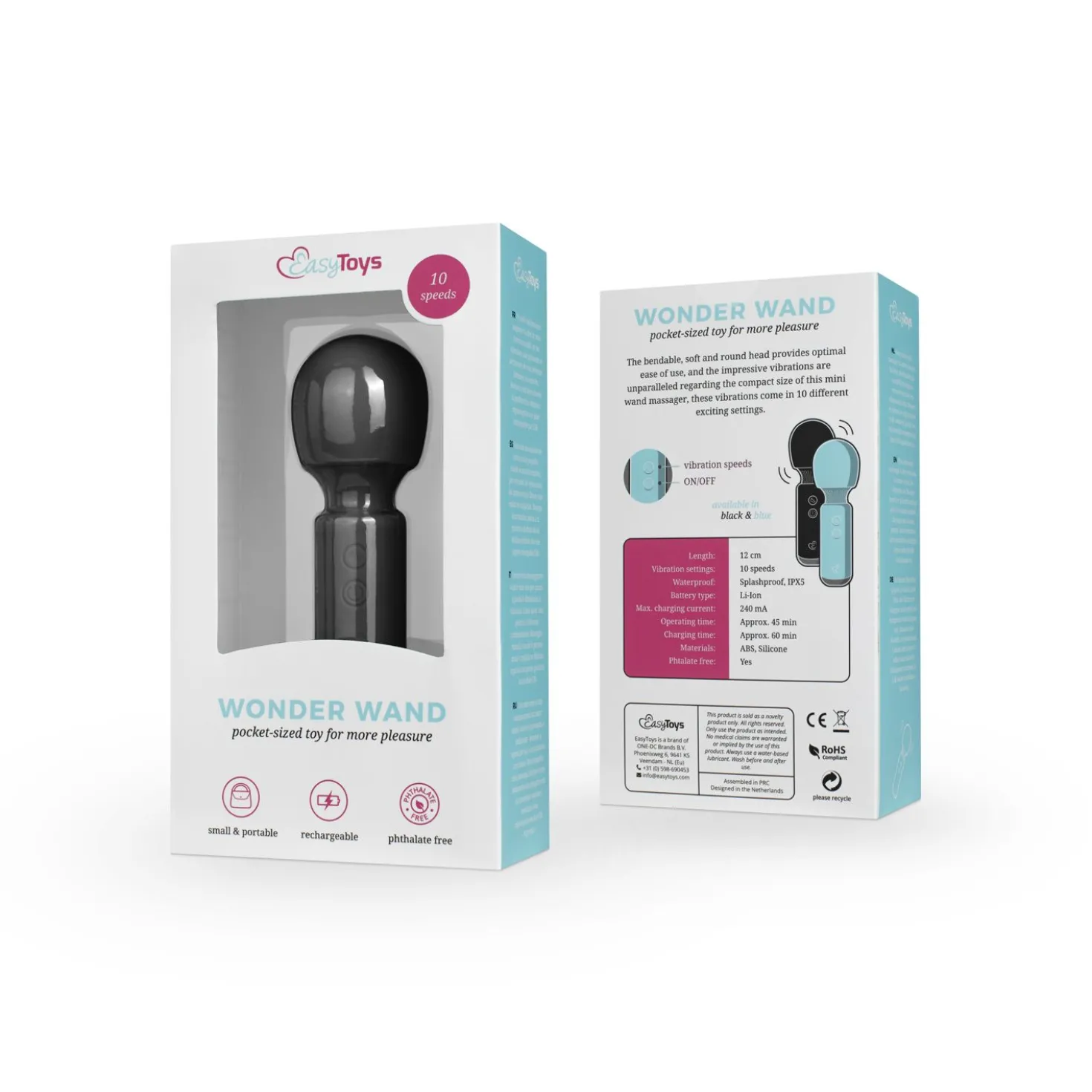 Mini vibromasseur baguette - Noir