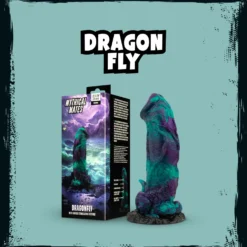 Mythical Mates - Dragonfly Godemiché Violet et Vert - 22.6 cm