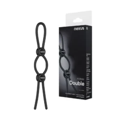 Nexus Forge - Anneau de Pénis Double Réglable - Noir
