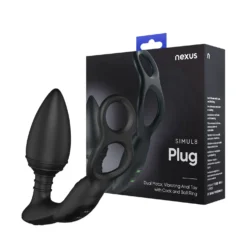 Nexus - Plug anal vibrant avec anneau pénien et testiculaire 