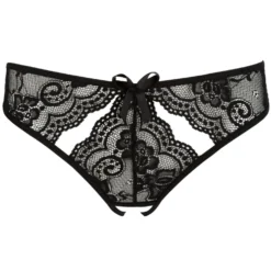 NO:XQSE - Culotte Ouverte en Dentelle - Noir