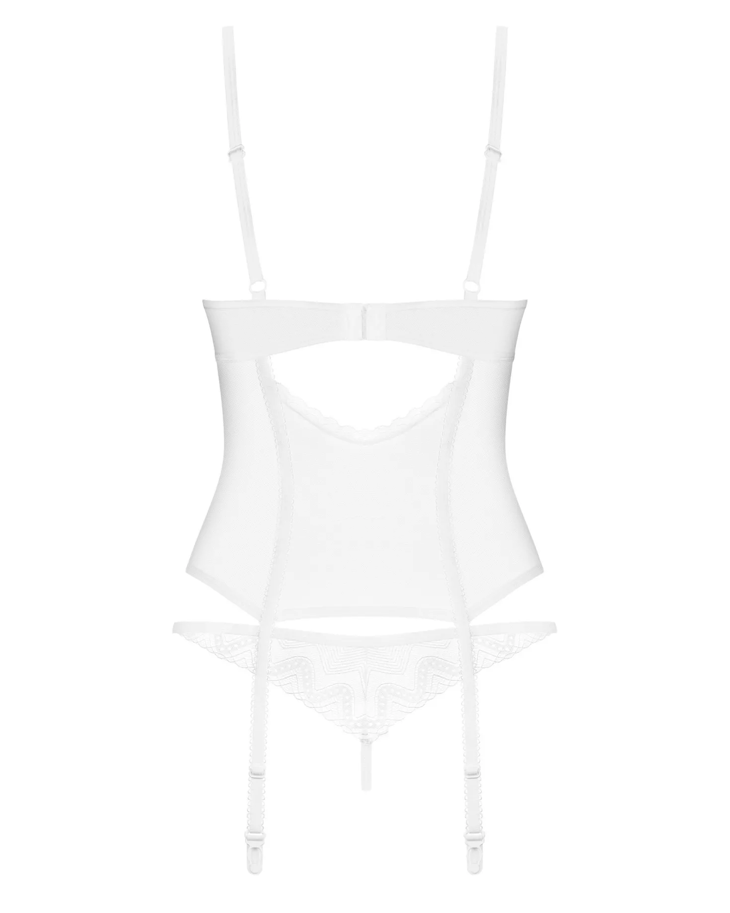 Obsessive - Alissium Corset et String - Blanc
