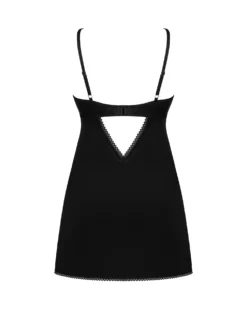 Obsessive - Babydoll et String Rosenty - Noir/Violet