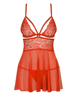 Obsessive - Babydoll Set - Rood