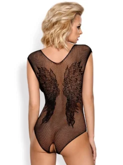 Obsessive - Body sexy avec entrejambe ouvert - Noir