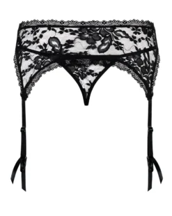 Obsessive - Catia Porte-jarretelles et string - Noir