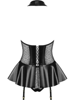Obsessive – 859-COR-1 Corset & String – Noir