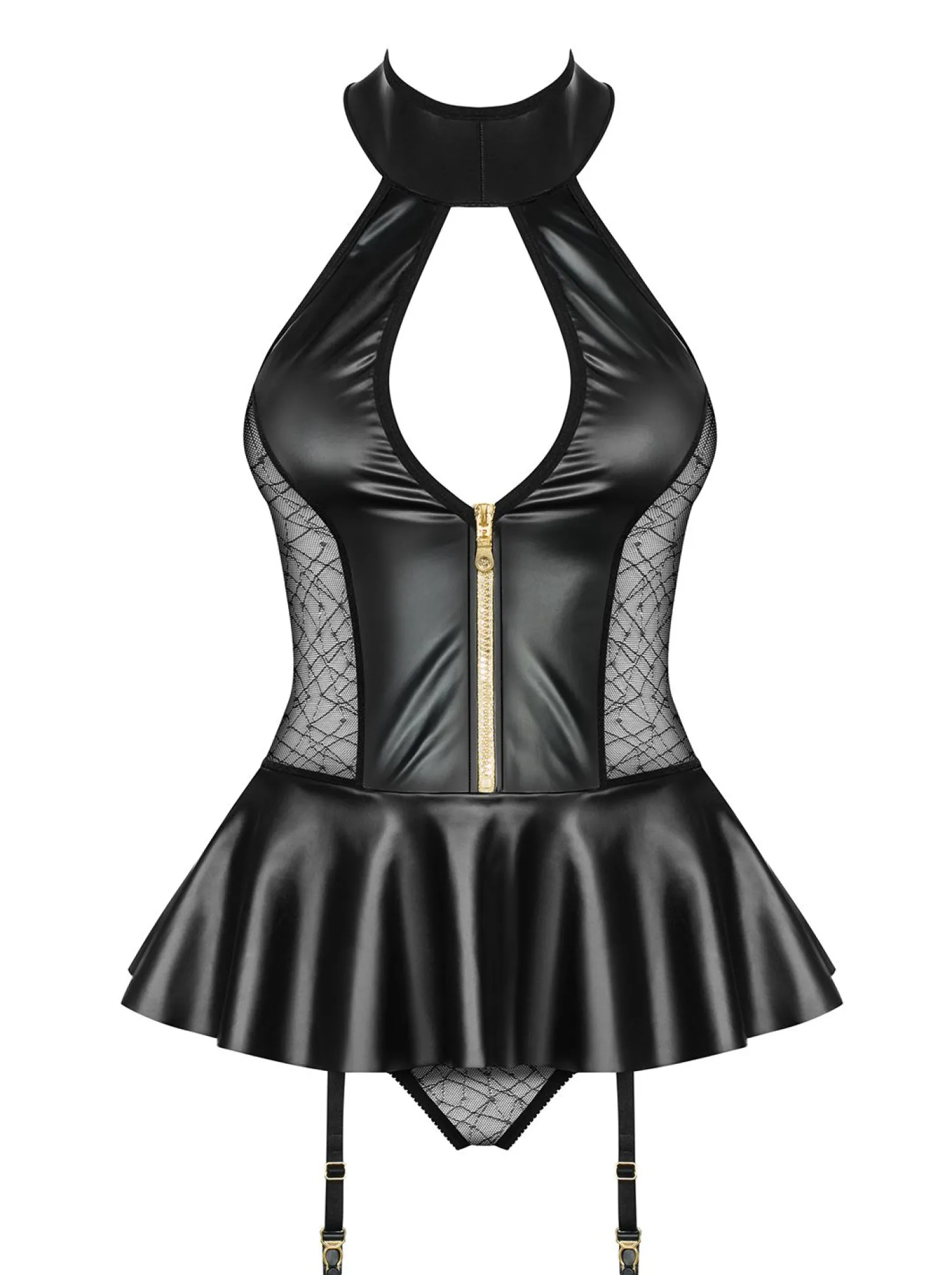 Obsessive – 859-COR-1 Corset & String – Noir