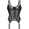 Obsessive - Corset transparent "Arrowel" - Noir