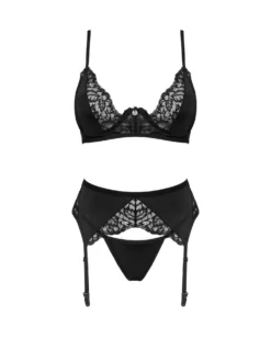 Obsessive - Ensemble de Soutien-Gorge 3 pièces Bellastia - Noir