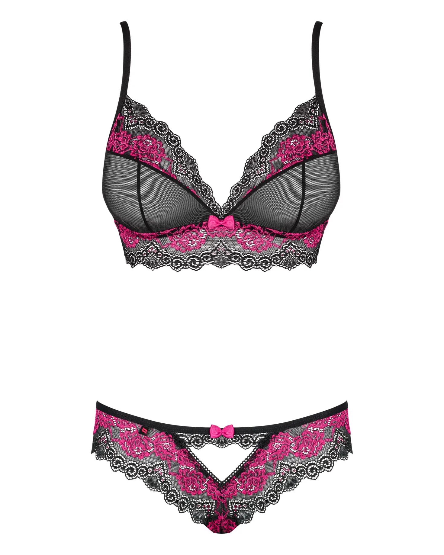 Obsessive - Ensemble soutien-gorge 2 pièces Tulia - Noir/Rose
