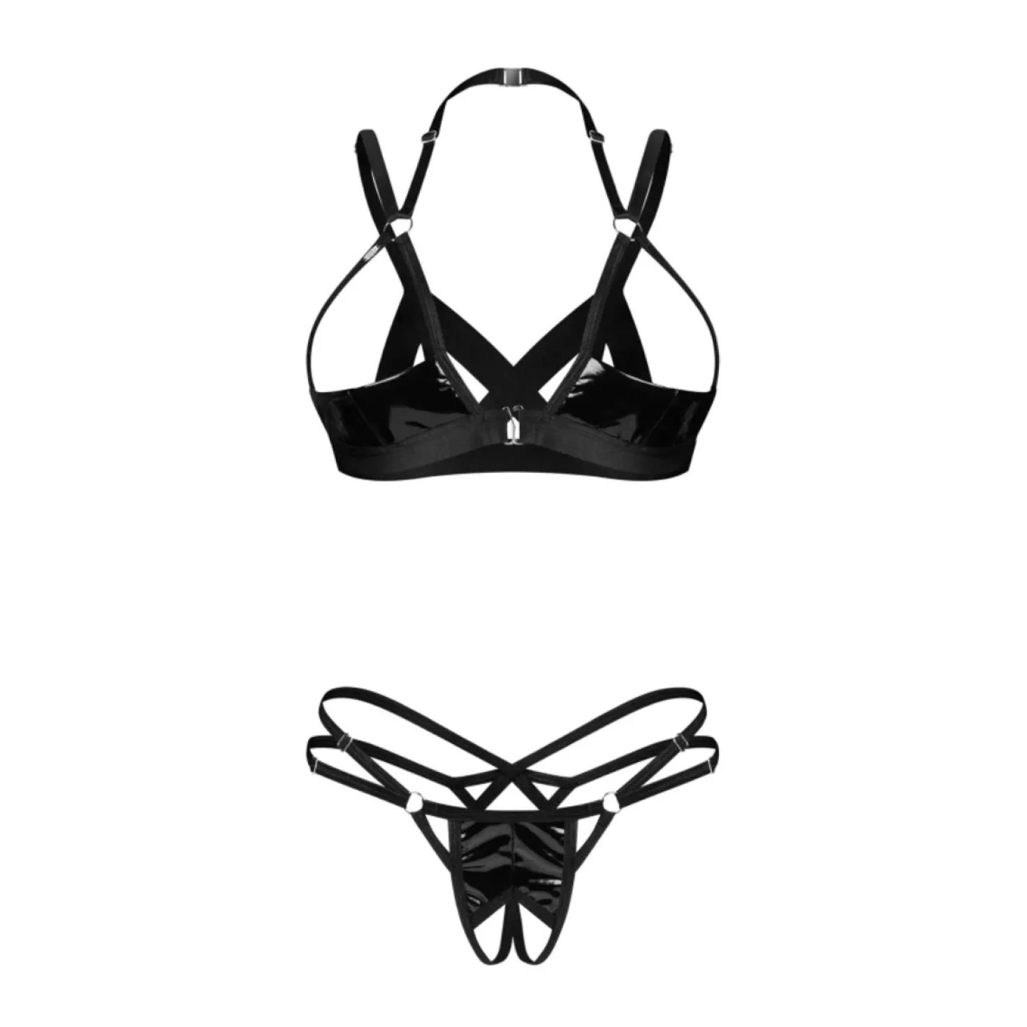 Obsessive – Keira Lise Ensemble 2 Pièces Ouvert – Noir