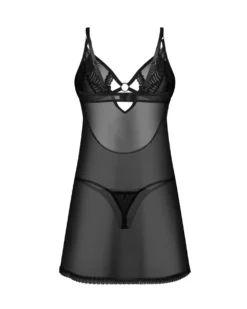 Obsessive – Nuisette & String – Noir