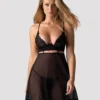 Obsessive - Nutris Babydoll et String - Noir