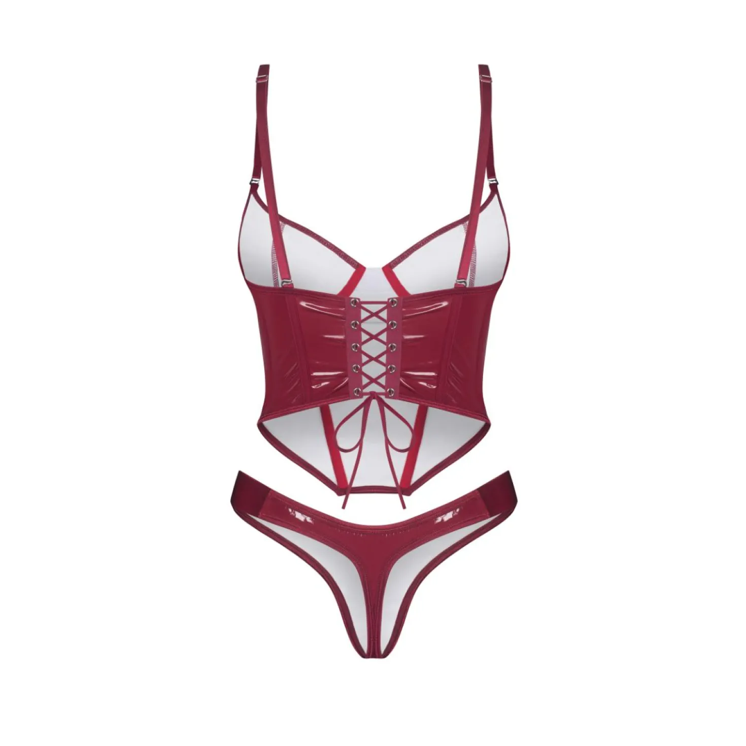 Obsessive - Redya Corset et String - Rouge