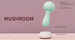 OTOUCH - Vibromasseur Wand Silicone Mushroom - Bleu-vert