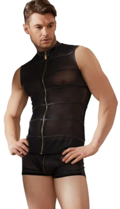 Pantalon translucide avec empiècements powernet