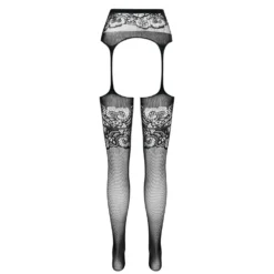 Passion – S029 Collant Jarretière – Noir
