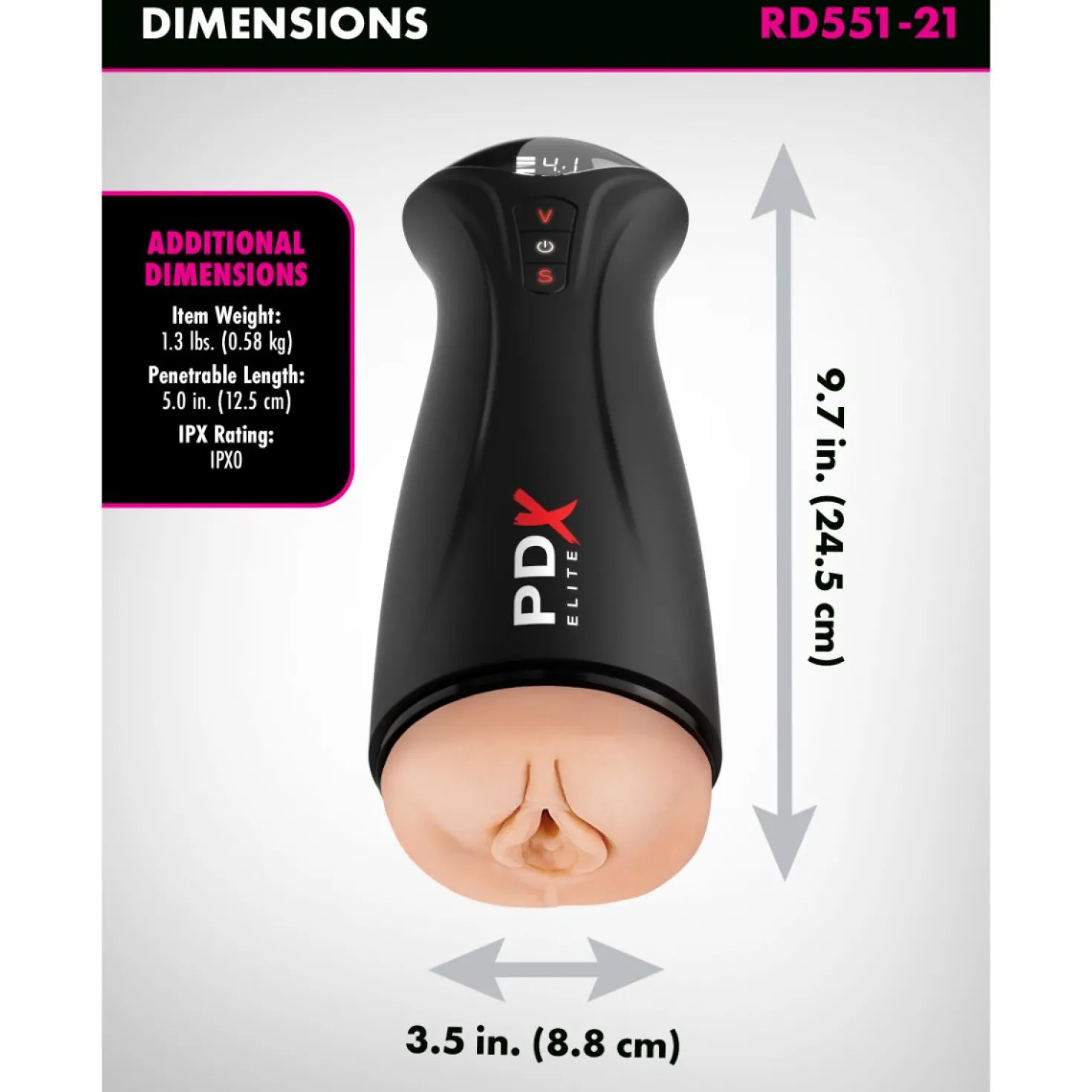 PDX Elite - Fuck-Gasm Stroker - Noir
