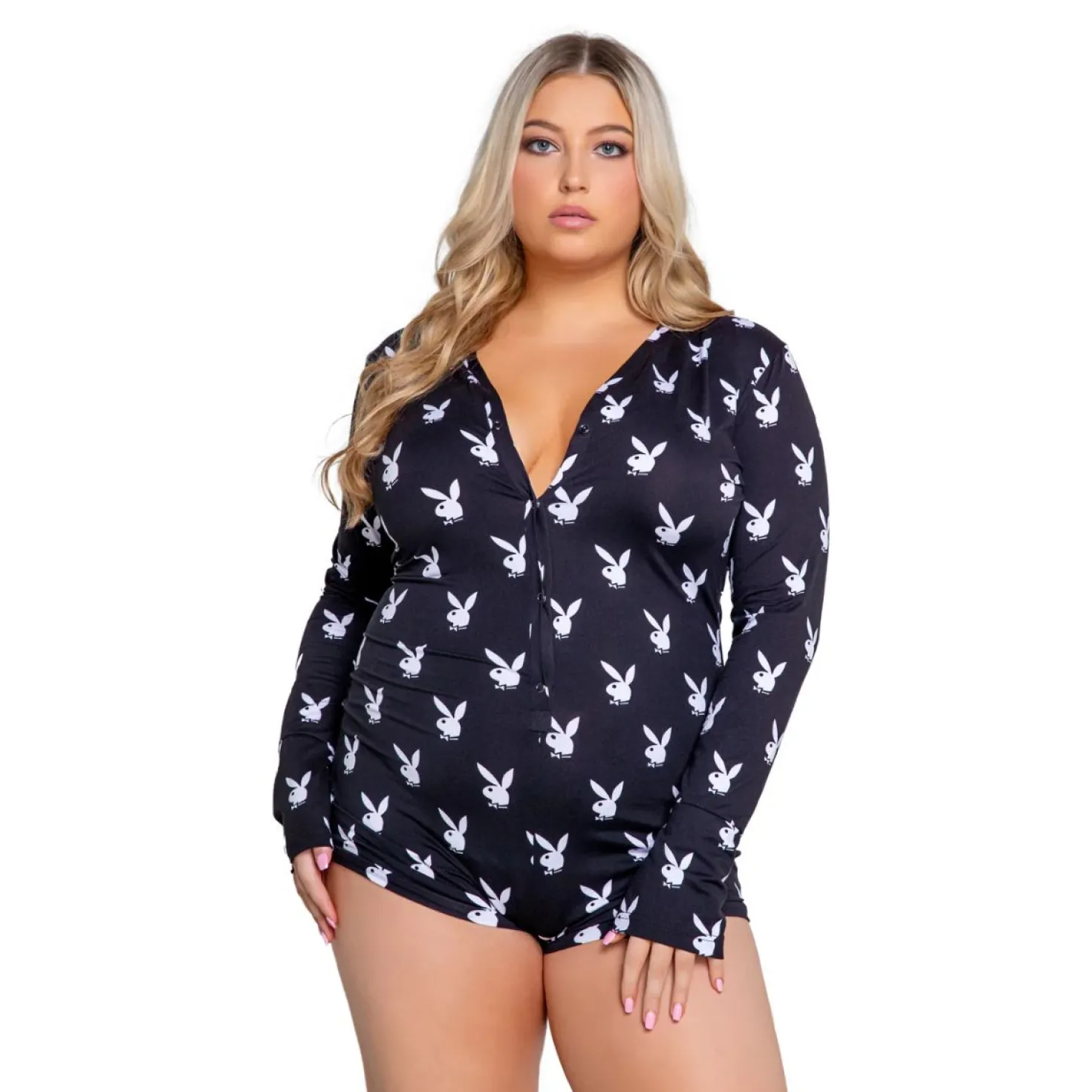 Playboy Lingerie - Combinaison Slumber Bunny - Noir