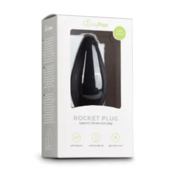 Plug anal noir en silicone - Large
