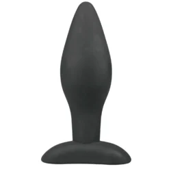 Plug anal noir en silicone - Large