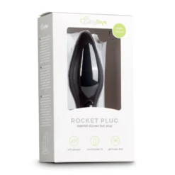 Plug anal noir en silicone - Medium
