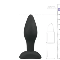 Plug anal noir en silicone - Small