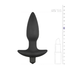 Plug anal vibrant Noir - 14,5 cm