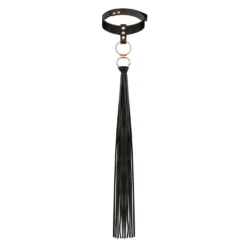 Rosy Gold - Collier avec Flogger - Noir